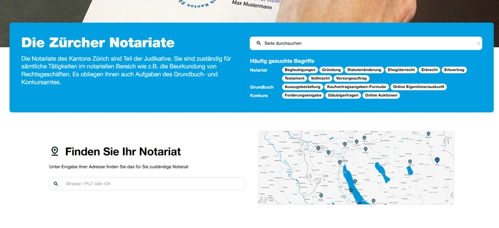 Abb. 1: Die Startseite des Prototyps im Test.